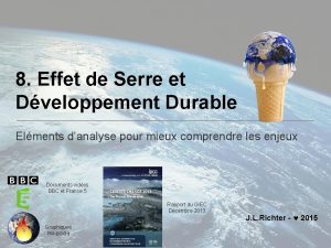 8 Effet de Serre et Dveloppement Durable Elments