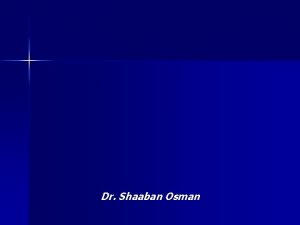 Dr Shaaban Osman Measurement of drug conc in