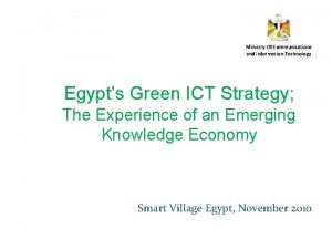 Ministry Of Communications and Information Technology Egypts Green