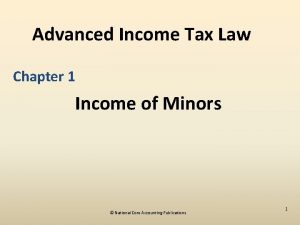 Advanced Income Tax Law Chapter 1 Income of