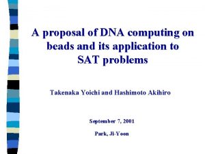 A proposal of DNA computing on beads and