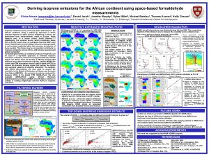 Deriving isoprene emissions for the African continent using