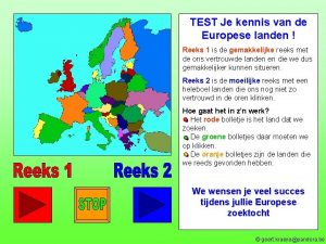 TEST Je kennis van de Europese landen Reeks