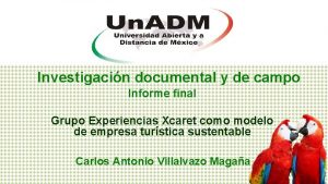 Investigacin documental y de campo Informe final Grupo