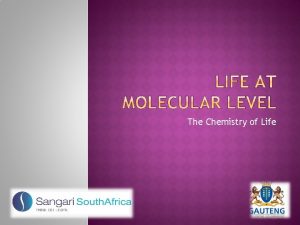 The Chemistry of Life CHEMISTRY OF LIFE Summary