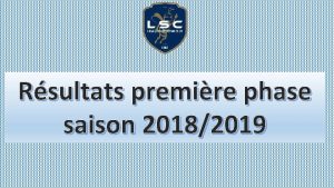 Rsultats premire phase saison 20182019 Nationale 1 JOUEURS