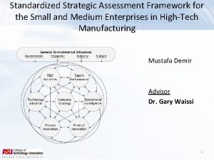 Standardized Strategic Assessment Framework for the Small and