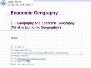 Economic geography
