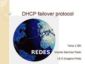 DHCP failover protocol Tema 2 SRI Vicente Snchez