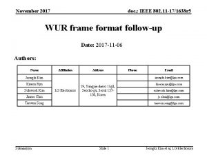 November 2017 doc IEEE 802 11 171638 r