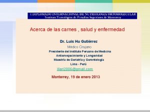 Acerca de las carnes salud y enfermedad Dr