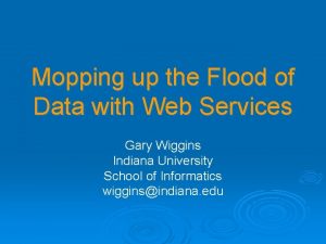 Mopping up the Flood of Data with Web