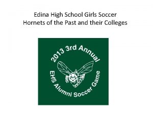 Edina High School Girls Soccer Hornets of the