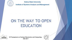 Dubna state university