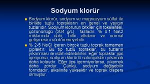 Sodyum klorr n n Sodyum klorr sodyum ve