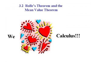 3 2 Rolles Theorem and the Mean Value