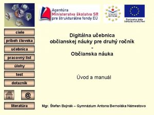 ciele prbeh loveka uebnica pracovn list Digitlna uebnica