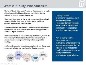Equity-mindedness