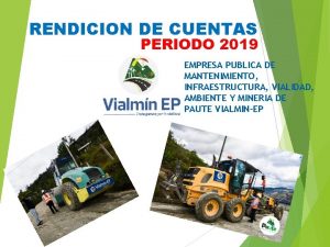 RENDICION DE CUENTAS PERIODO 2019 EMPRESA PUBLICA DE