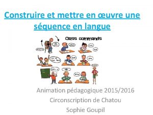 Construire et mettre en uvre une squence en