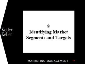 1 8 Identifying Market Segments and Targets Chapter