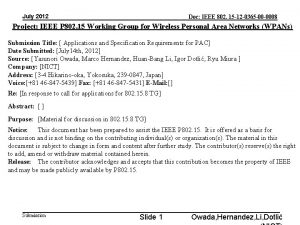 July 2012 Doc IEEE 802 15 12 0365