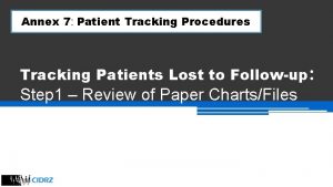 Annex 7 Patient Tracking Procedures Tracking Patients Lost