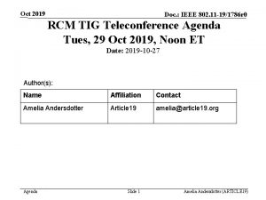 Oct 2019 Doc IEEE 802 11 191786 r