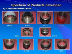 Lamina Foundries Ltd Nitte574110 India Spectrum of Products