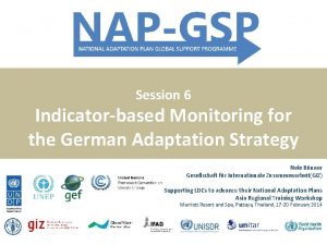 Session 6 Indicatorbased Monitoring for the German Adaptation