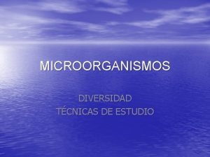 MICROORGANISMOS DIVERSIDAD TCNICAS DE ESTUDIO 1 MICROBIOLOGA Ciencia