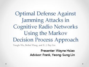 Optimal Defense Against Jamming Attacks in Cognitive Radio