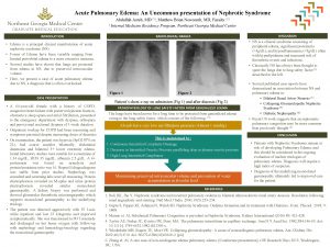 Acute Pulmonary Edema An Uncommon presentation of Nephrotic