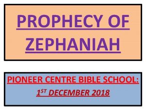 Zephaniah bible project