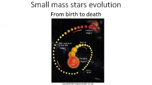 Small mass stars evolution From birth to death
