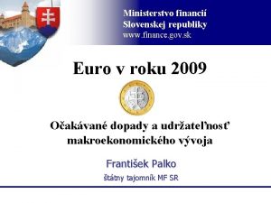 Ministerstvo financi Slovenskej republiky www finance gov sk