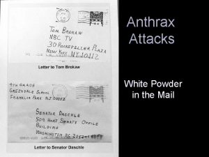 Anthrax powder mail