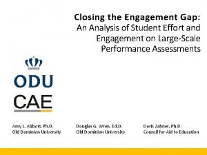 Closing the Engagement Gap An Analysis of Student