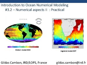 Introduction to Ocean Numerical Modeling 3 2 Numerical