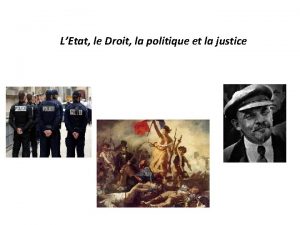 LEtat le Droit la politique et la justice