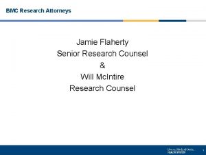 BMC Research Attorneys Jamie Flaherty Senior Research Counsel