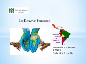 Los Derechos Humanos Educacin Ciudadana 3Medio Prof Etna