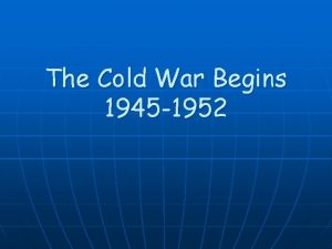 Cold war us china Cold war us china