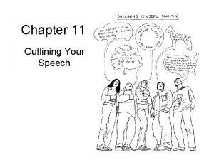 Chapter 11 Outlining Your Speech Outlining Your Speech