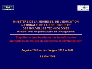 MINISTERE DE LA JEUNESSE DE LEDUCATION NATIONALE DE