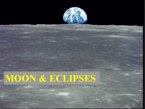 MOON ECLIPSES Drawn to scale scale Earth Moon