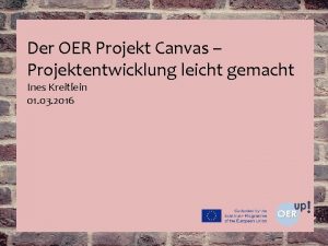 Der OER Projekt Canvas Projektentwicklung leicht gemacht Ines