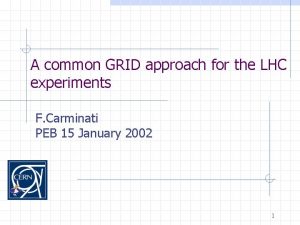 A common GRID approach for the LHC experiments