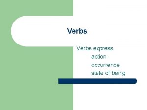 Occurrence verbs