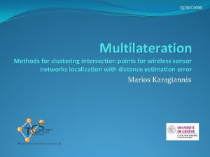 13102010 Multilateration Methods for clustering intersection points for